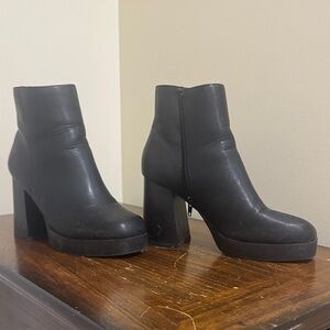 Belk Black Heeled Ankle Boots